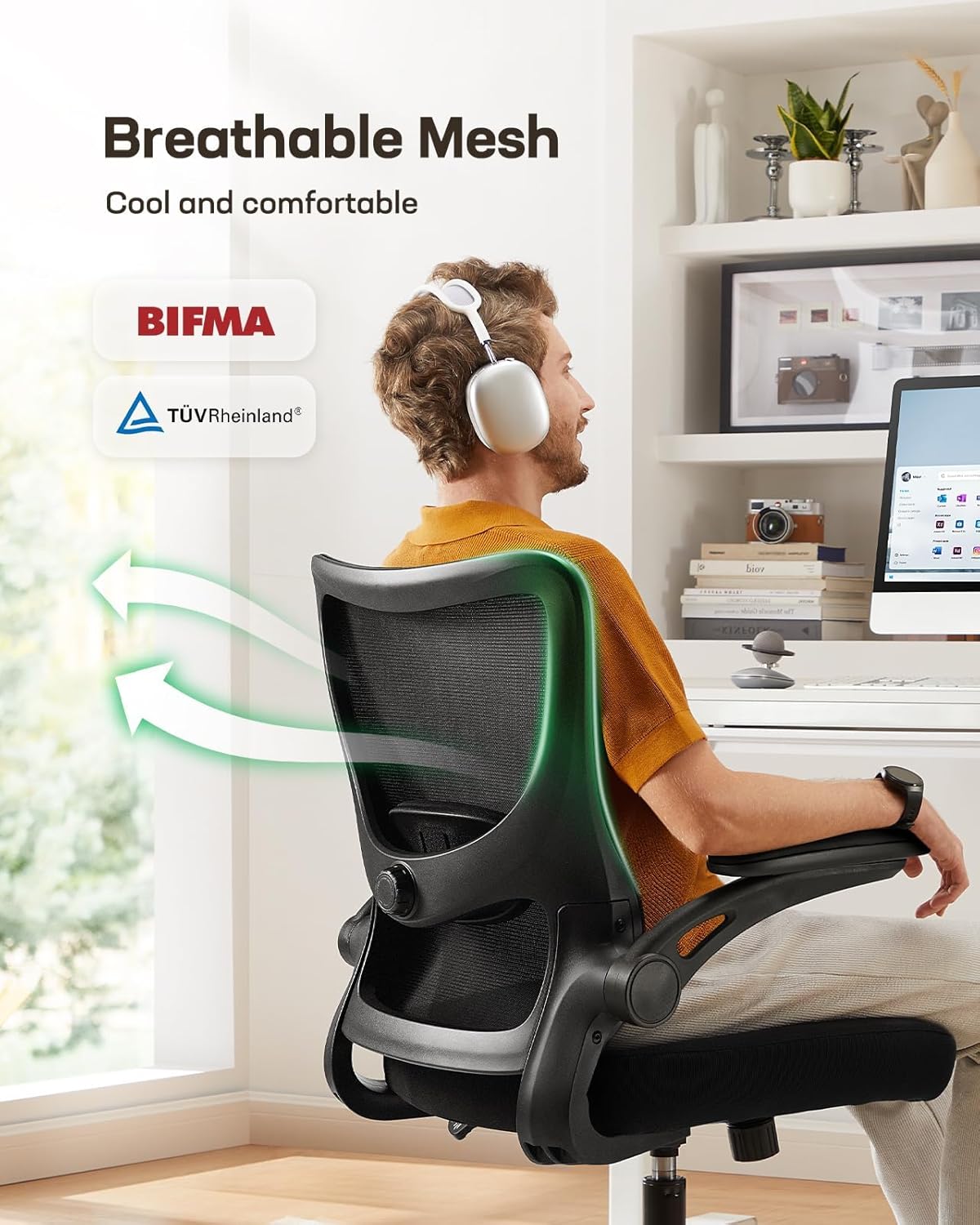 Marsail Office Chair S-Shape, Black L521501