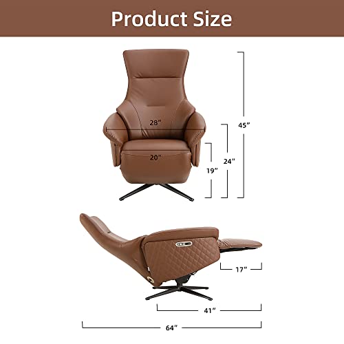 Power Recliner Chair with 2 Motors, Powered Headrest and Footrest, Grey T161