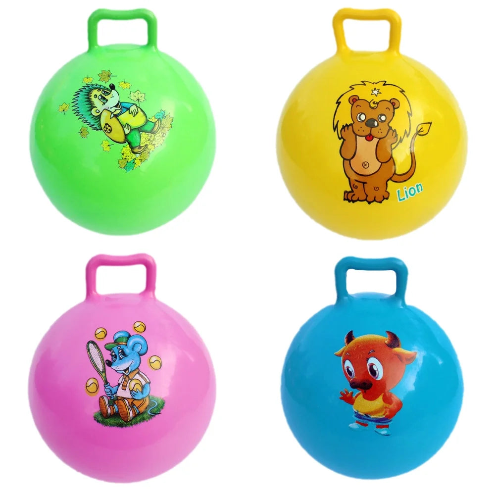 OUNONA Ball Hopper Inflatable Bouncy Kids Hopping Handlehop Toy Jumper Exercise Bouncing Children Hoppity Jumping Fitness