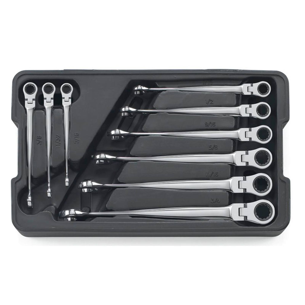 GearWrench 85298 - 9 Piece X-Beam SAE Flex Combination Ratcheting Wrench Set