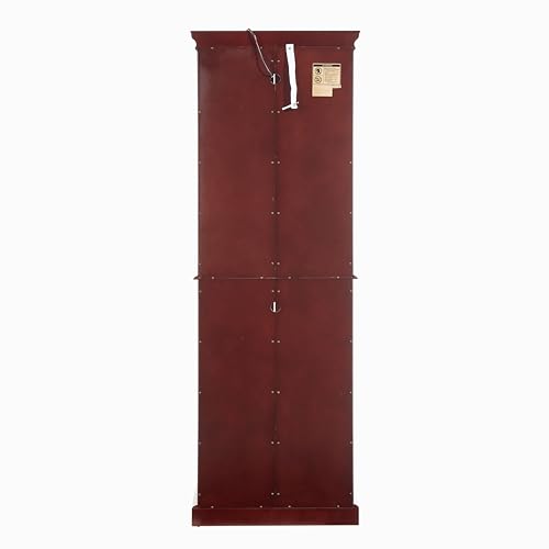 Lighted Corner Curio Cabinet with Adjustable Shelves & Mirrored Back V278