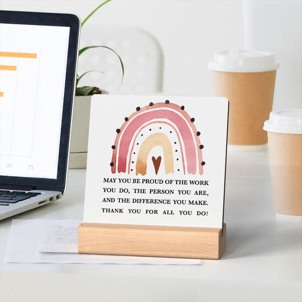 Motivational Desk Decor for Women Office Cubicle 4x4 Inches V537412