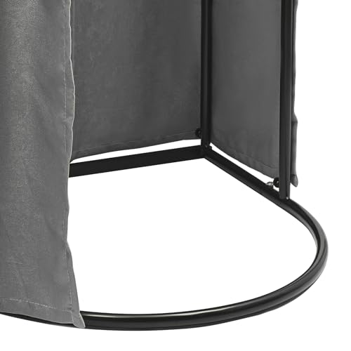 Portable Fitting Room with Shading Curtain, Foldable Dressing Screen for Office Outdoor (Grey) H78927