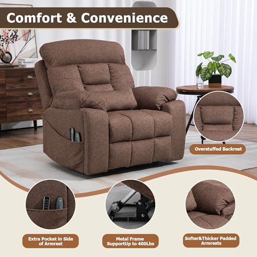 Power Lift Recliner Chair for Big Men with Heat and Massage T53963