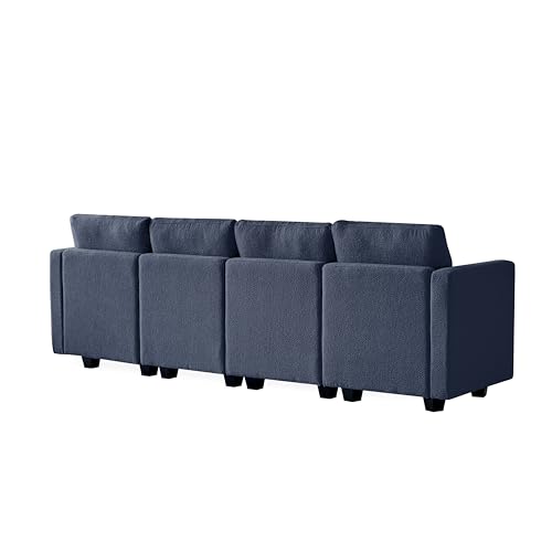 Casa Andrea Milano Modular Sectional Sofa, Boucle Fabric U Shaped Couch with Storage J157