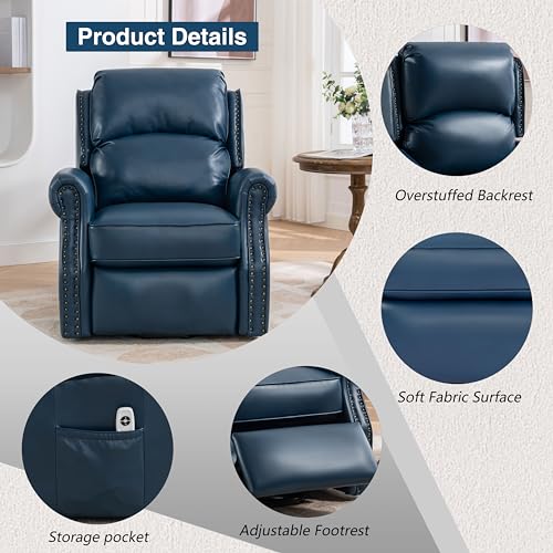 Electric Lift Recliner Chair with Lumbar Support, Red Brown V994026