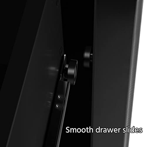 Yaheetech Bedside Table Set of 2, Nightstand with 3 Drawer and Solid Wood Legs, Black G20751