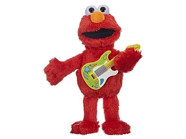Sesame Street Rock and Rhyme Elmo Talking, Singing 14-inch Plush Toy for Toddlers, Kids 18 Months u0026 Up
