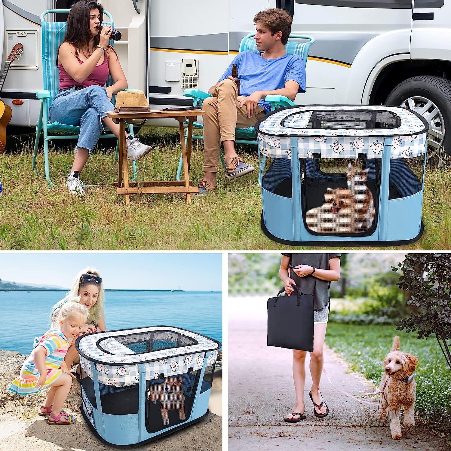 Cat Tent Outdoor Pet Enclosure with Carry Bag C9569
