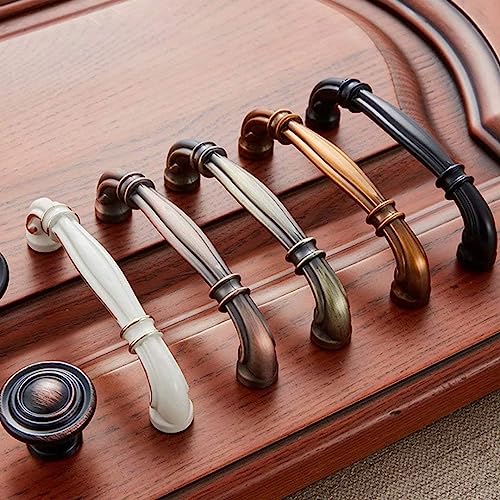 Vintage Ceramic Drawer Knobs 6 Pcs Cabinet Hardware Ivory White G35862