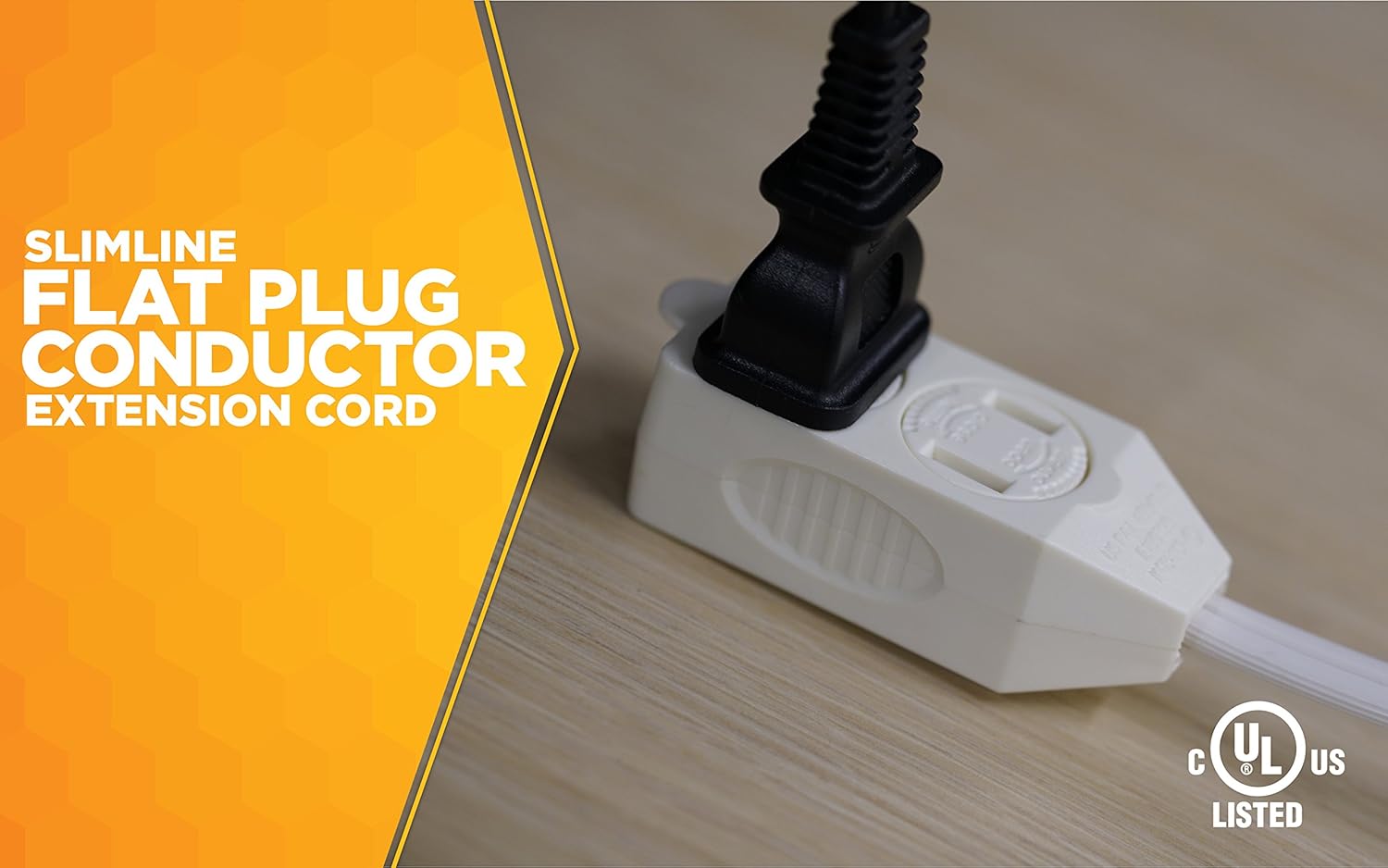 SlimLine 2237 Flat Plug Extension Cord, 2-Wire, 13-Foot, White F92137