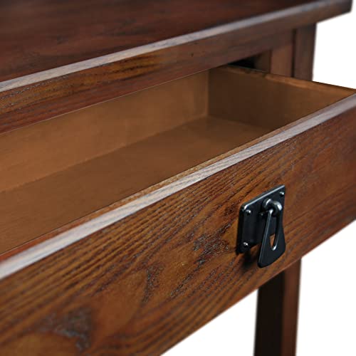 Leick Home 8233 Mission Console Table, Solid Wood, Medium Oak Finish X7801