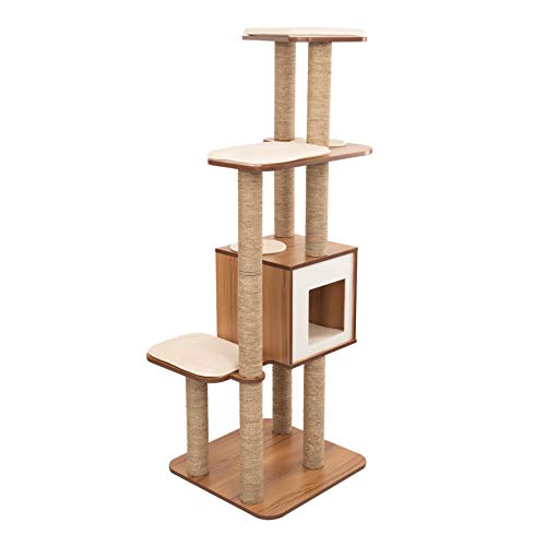 Catit Vesper High Base Extra Large Cat Tree, Walnut V978306