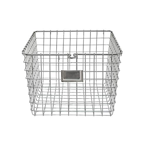 Spectrum Diversified Wire Vintage Locker Basket, Medium, Industrial Gray I282