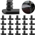 30 Pcs Sling Rail End Caps Patio Furniture Replacement Slings Oval Sling Insert for Sling Chair Replacement End Caps, Half Oval, Black Nylon