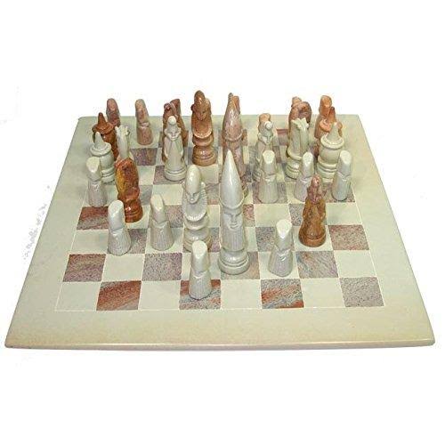 Smolart Hand Carved Soapstone Maasai Chess Set 14x22 Board Q904