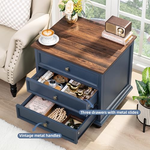 Farmhouse Coffee Table Set of 3 with Charging Station and Hidden Storage G877931