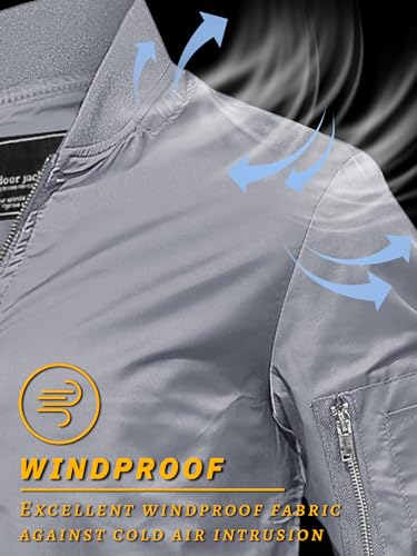 TACVASEN Men's Bomber Jacket Lightweight Windbreaker with Pocket X6054