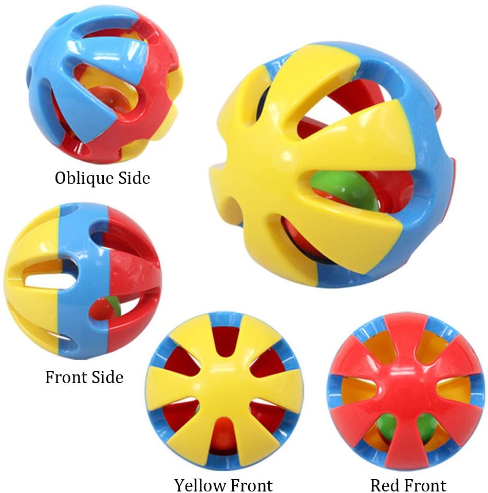 YINYUE 3 Pcs Baby Rattle Ball Toys Colourful Shaking Bell Developmental Rolling Balls N7014