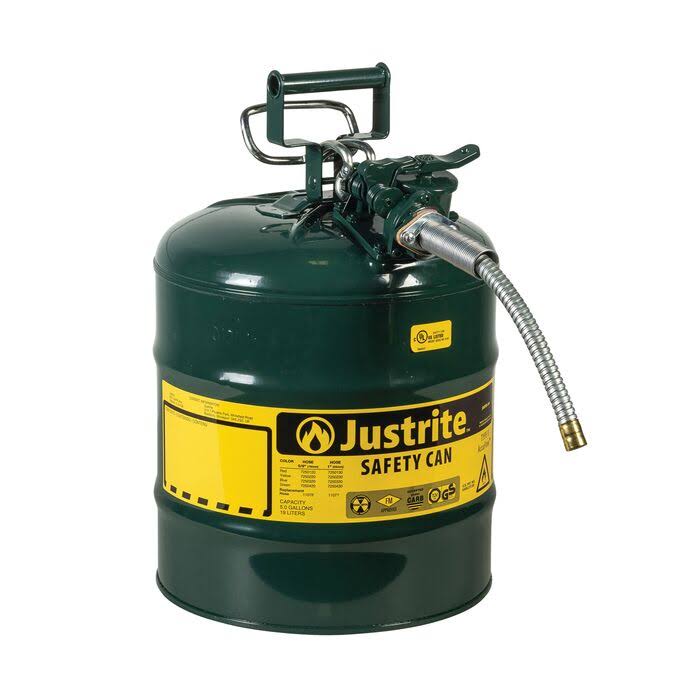 Justrite 5 Gallon Red Safety Can Type II AccuFlow I67357