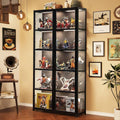 5-Tier Curio Display Cabinet, Storage Shelves with Acrylic Glass Door, Collectibles Toy Organizers Rack & Display Shelf, Kids Bookshelf and Bookcase for Playroom, Bedroom