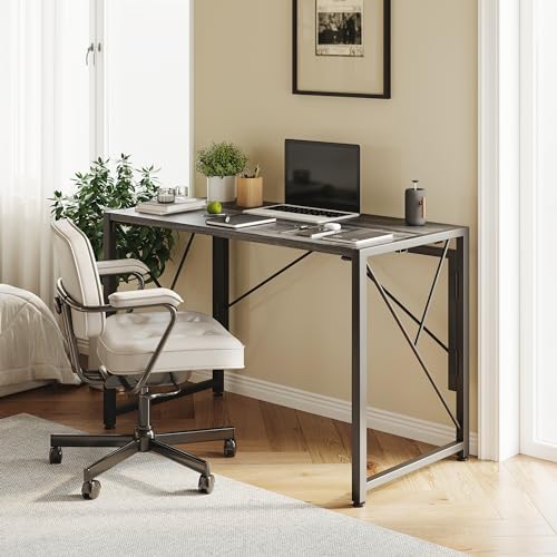 Folding Desk 31.5" for Small Spaces, Portable, Grey D1525