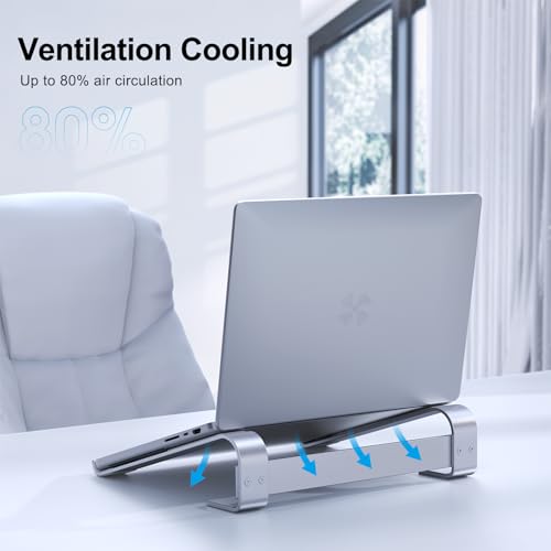 Aluminum Laptop Stand for Desk, Ergonomic Riser, Compatible with MacBook, Dell, HP, Lenovo 10-17.3'' V205