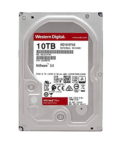 WD Red Plus NAS 10 TB Internal HDD - WD101EFAX - SATA 6Gb/s Q533055