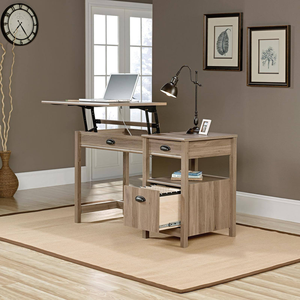 Sauder Harbor View Collection Computer Desk, Salt Oak