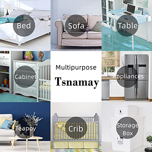 4" Self-Adhesive Furniture Risers for Beds and Tables, Black L37886