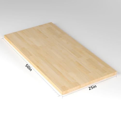 Birch Solid Hardwood Butcher Block Countertop, 1.5" Thick, 25" W x 60" L O2223