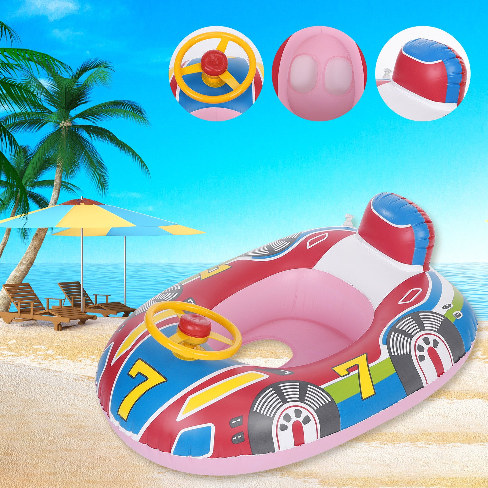 Inflatable Baby Pool Float Swimming Ring for Children 6-36 Months F539823