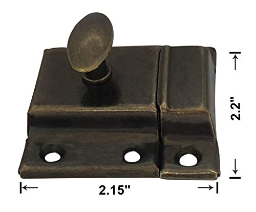 QCAA Oval Turn Cabinet Latch, Antique Copper, 1 Pack H673733