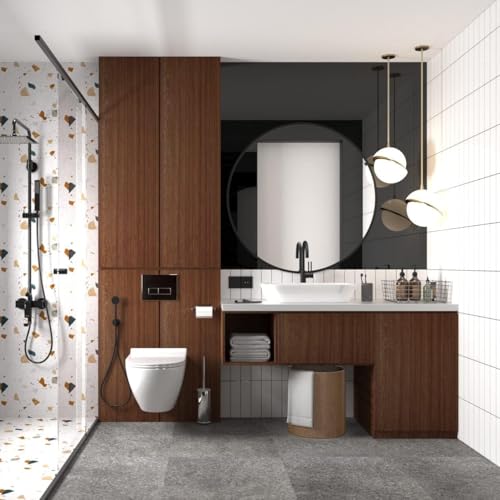 Walnut Contact Paper 24x354 inch Brown Wood Vinyl Wrap for Countertops Y5592