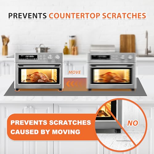 Silicone Mats for Kitchen Counter, Heat Resistant, Non-Slip, 25" x 17", Grey C320