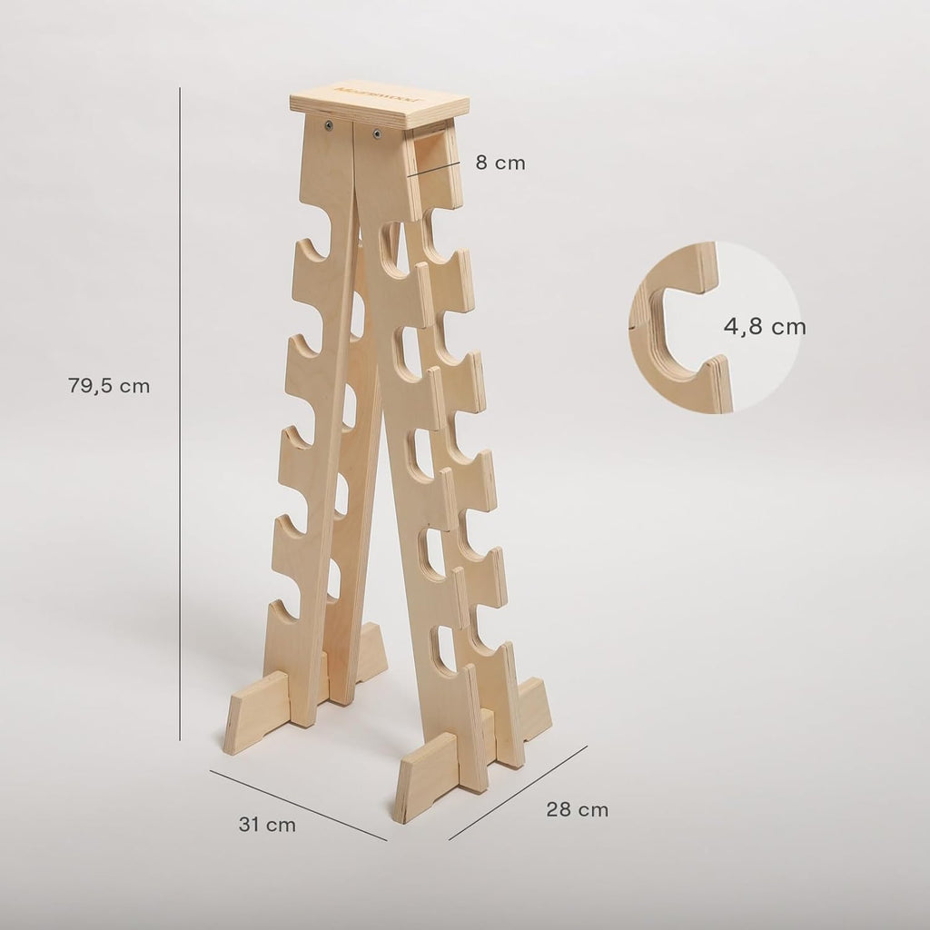 Home Gym Wooden Dumbbell Rack 90kg A4796