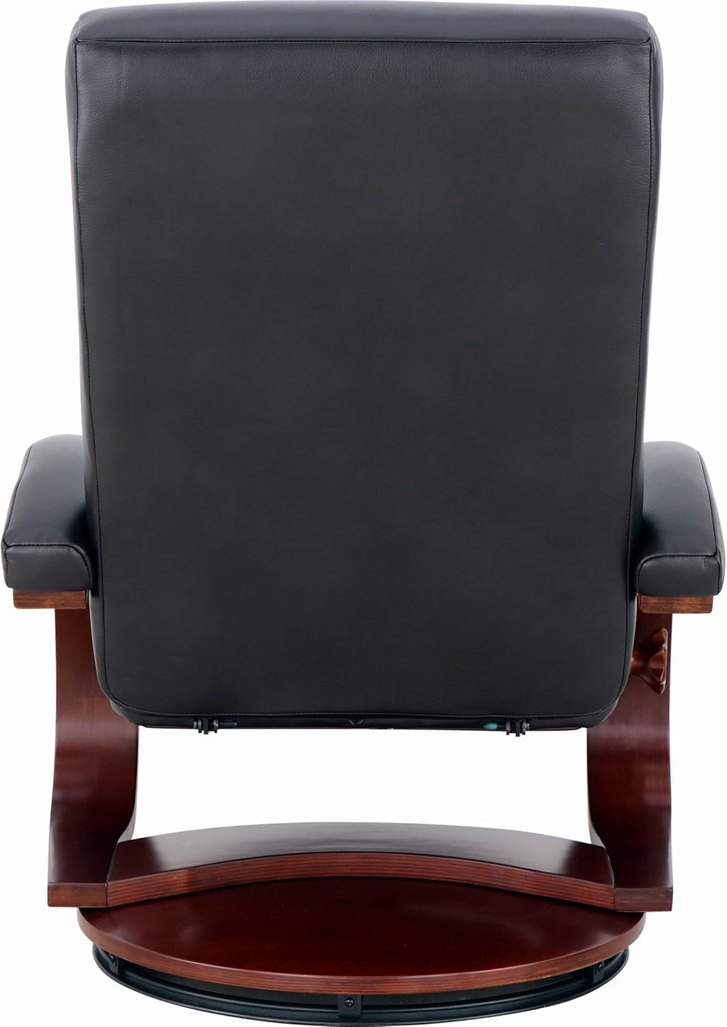 Hamilton Recliner and Ottoman in Black Top Grain Leather Y917