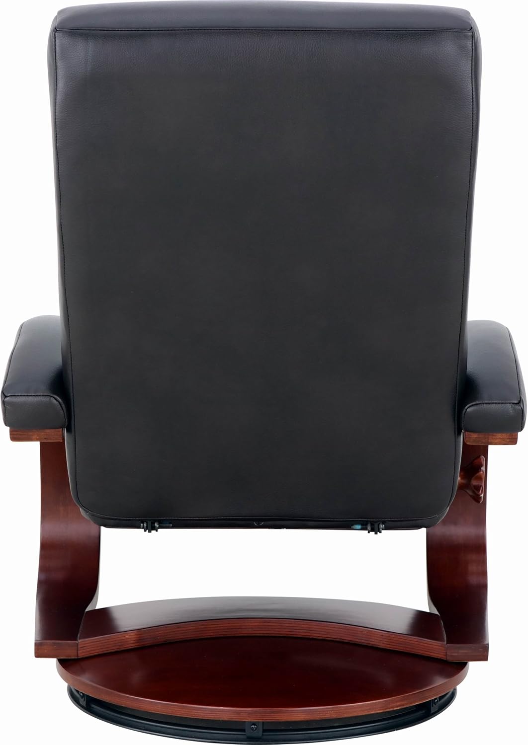 Hamilton Recliner and Ottoman in Black Top Grain Leather Y917