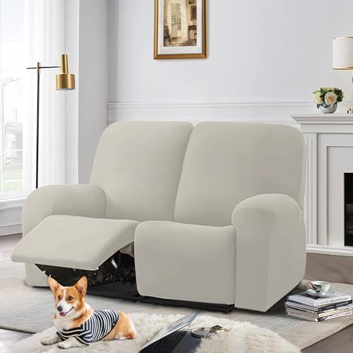 HDCAXKJ Waterproof Loveseat Recliner Cover for 2 Seat Couch Sofa, Orange N9642