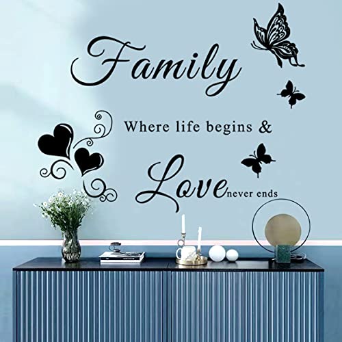 Family Wall Sticker Inspirational Quote Vinyl Decal for Living Room Bedroom I5408