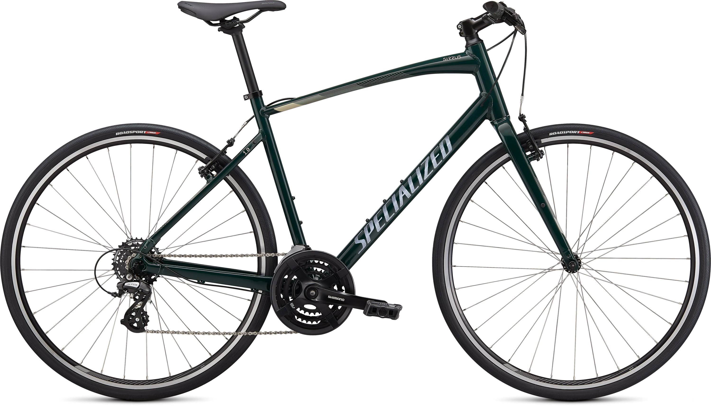 Specialized Sirrus 1.0 Gloss Forest Green / White Mountains / Satin Black Reflective Xs