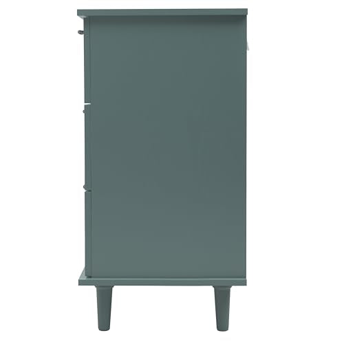 Farmhouse Sideboard Cabinet with 3 Doors and 3 Drawers, Blue Q824