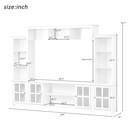 Modern TV Stand for TVs up to 75 Inch, Minimalist Media Console with Storage, Black K744618