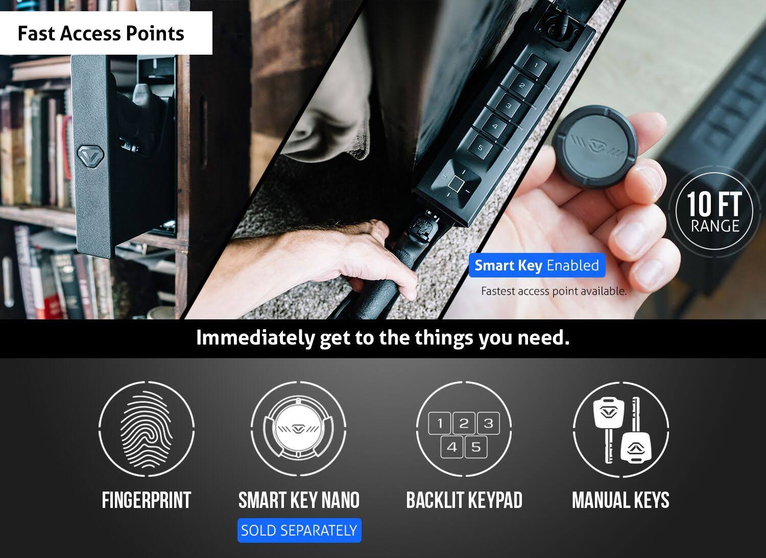 Vaultek Biometric Bluetooth Slider Safe H910