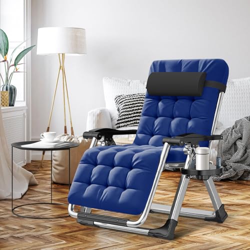 ABORON Zero Gravity Chair Outdoor Folding Lounge Recliner with Cushion Headrest & Tray S620