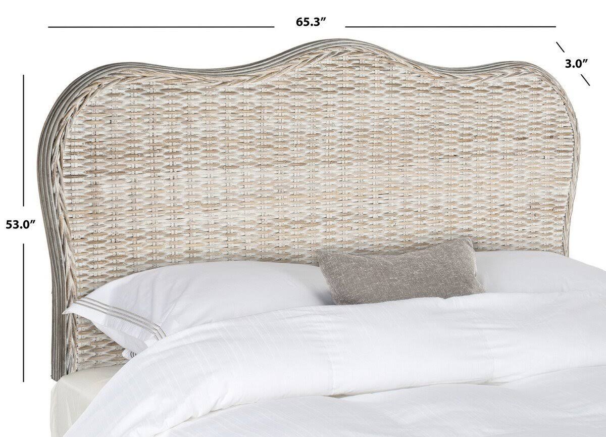 Safavieh Imelda White Washed Headboard Full D4334