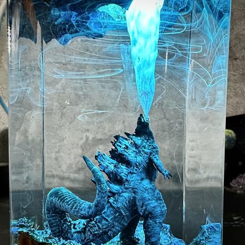 Resin Wood Lamp with Custom Anime Design, XL Size F7241