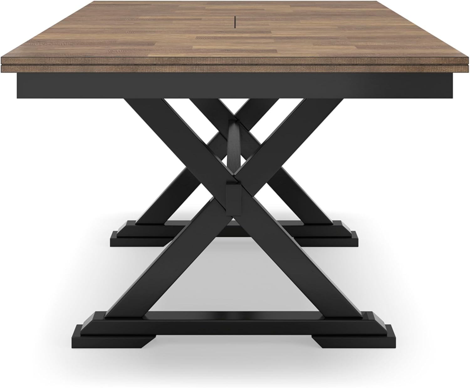 Signature Design by Ashley Wildenauer Dining Extension Table, 78" W, Black & Dark Brown H4115