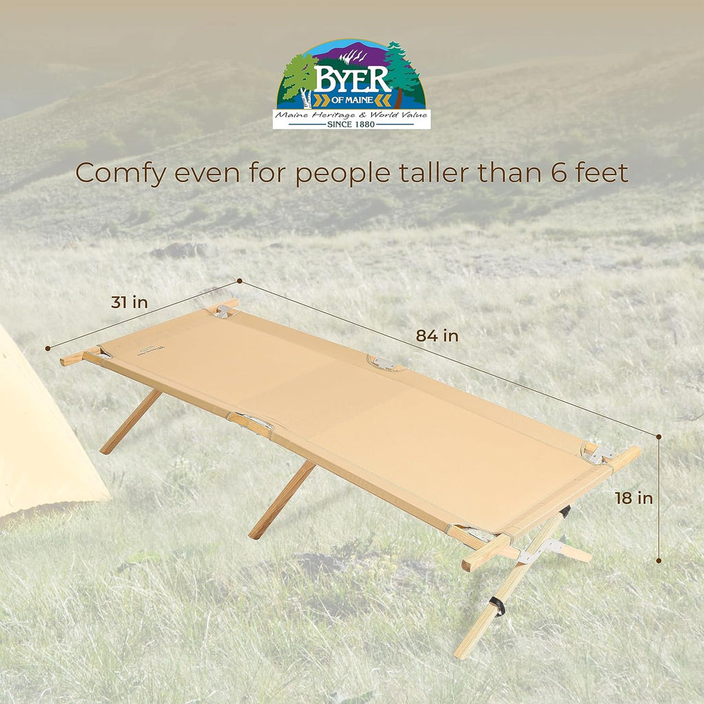 BYER OF MAINE Maine Heritage Cot Folding Camping Cot E61214