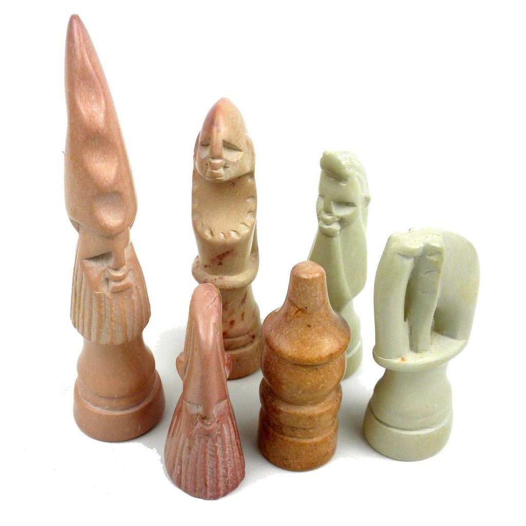 Smolart Hand Carved Soapstone Maasai Chess Set 14x22 Board Q904